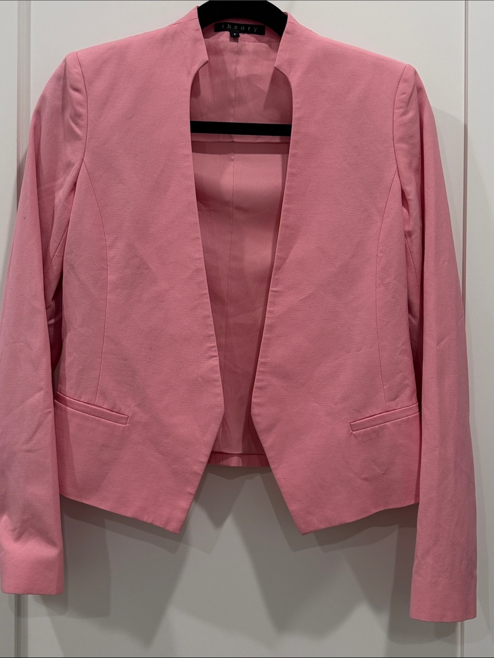 Theory Pink Open-Front Women's Blazer